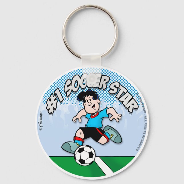 Soccer Star Key Ring (Front)