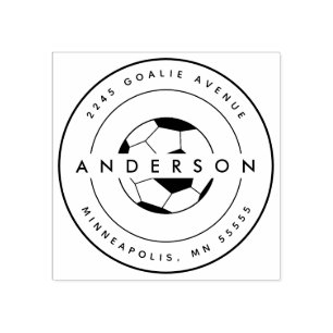 Soccer Star Rubber Stamp