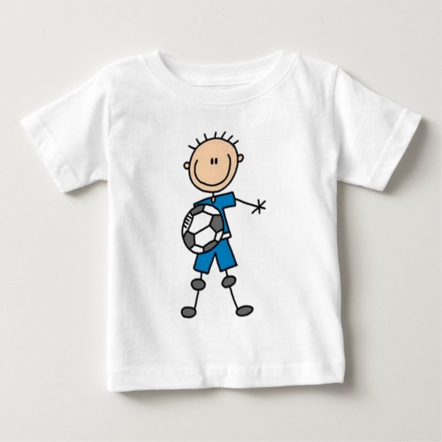 Soccer Stick Figure Baby T-Shirt (Front)