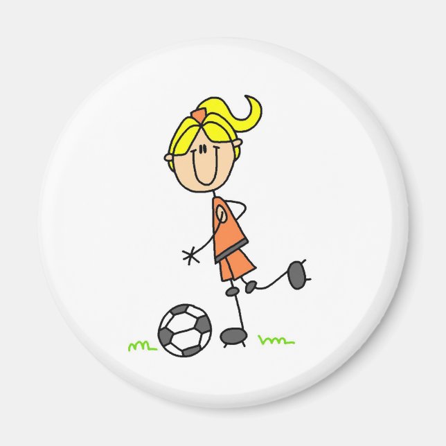 Soccer Stick Figure Magnet (Front)