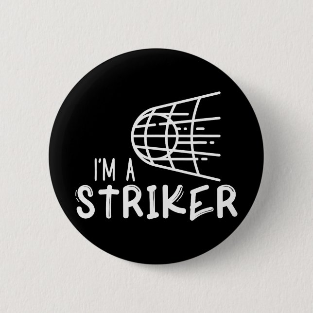 Soccer Striker  6 Cm Round Badge (Front)