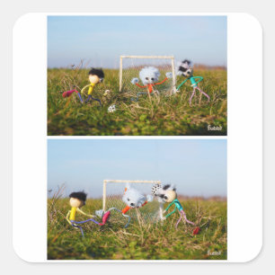 Soccer strip of the Fubby's in action. Square Sticker