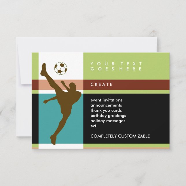 soccer stripes invitation (Front)