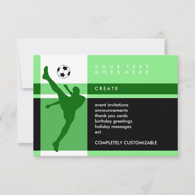 soccer stripes invitation (Front)