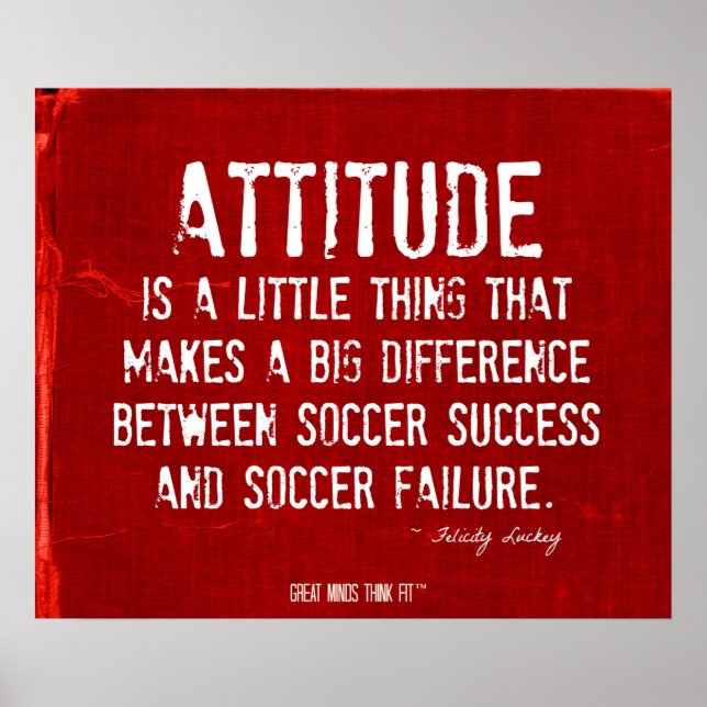 Soccer Success and Attitude Poster Red Denim 009 (Front)