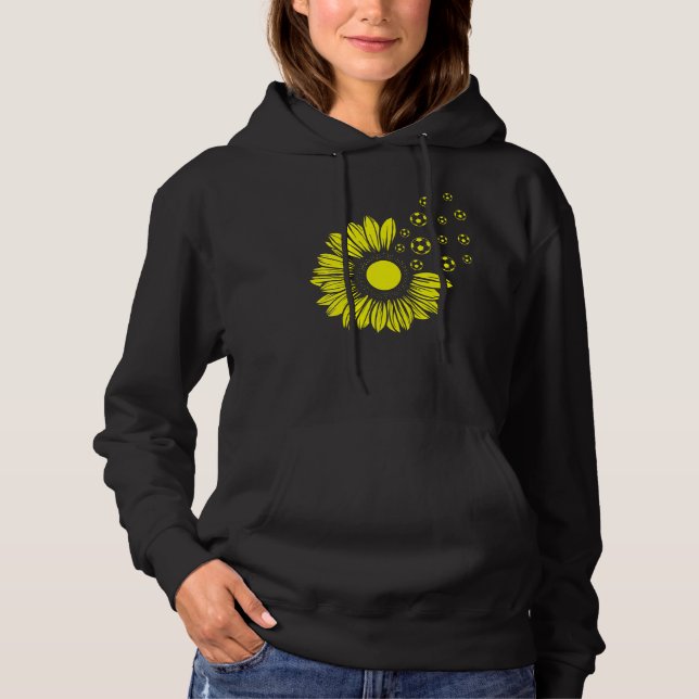 Soccer Sunflower - Soccer Player Soccer Ball Hoodie (Front)