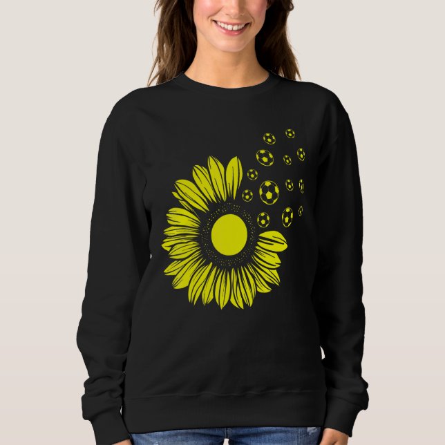 Soccer Sunflower - Soccer Player Soccer Ball Sweatshirt (Front)
