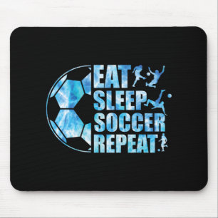 Soccer T Shirt Eat Sleep Soccer Repeat Mouse Pad