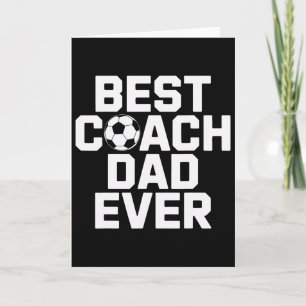 Soccer Teaching Star Best Coach Dad Ever  Card