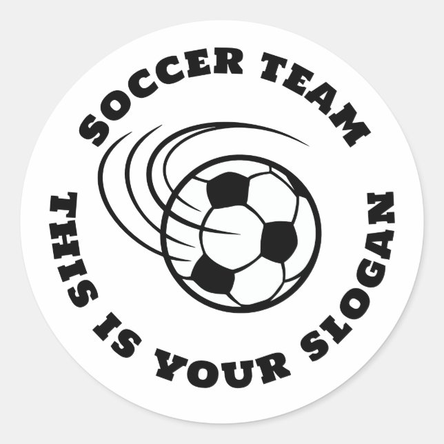 soccer team classic round sticker (Front)