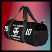 Soccer Team, Coach or Player Black Personalised