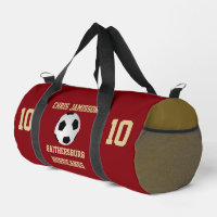 Soccer Team, Coach or Player Red Gold Personalised