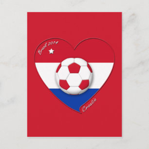 Soccer Team "CROATIA". Fútbol de Croacia 2014 Postcard
