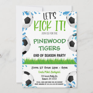 Soccer Team Party Invitation