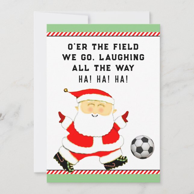 Soccer Team Player Holiday Card (Front)