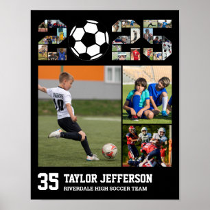 Soccer Team Senior Class of 2025 Photo Collage Poster