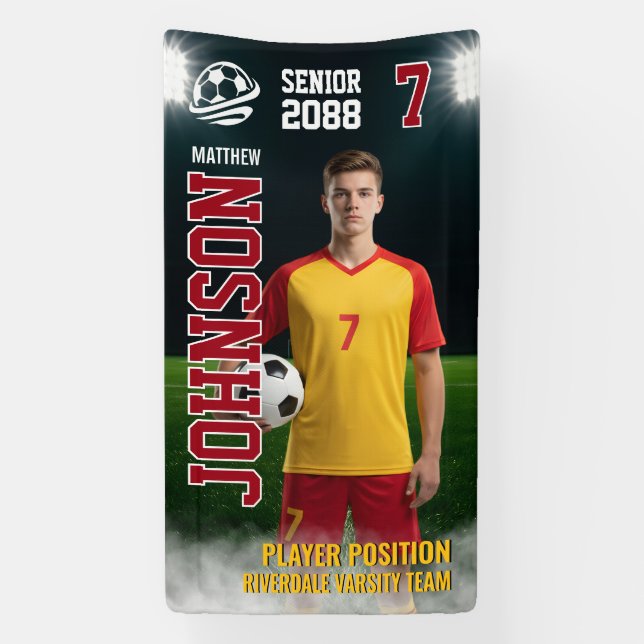 Soccer Team Senior Night Custom Photo Banner (Vertical)