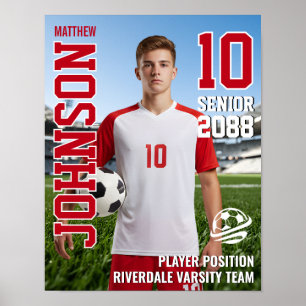 Soccer Team Senior Night Photo Custom Sports Poster
