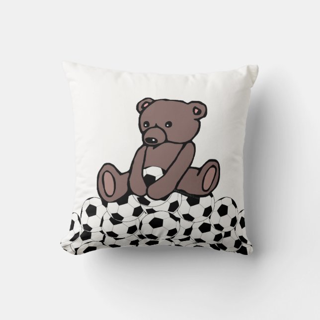 Soccer Teddy Cushion (Front)