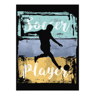 Soccer Tee - Vintage Retro Soccer Player Photo Print