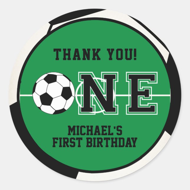 Soccer Thank You Classic Round Sticker (Front)