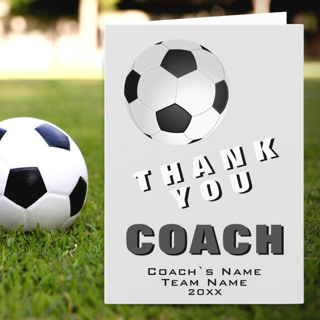 Soccer Thank you Coach Card (Creator Uploaded)
