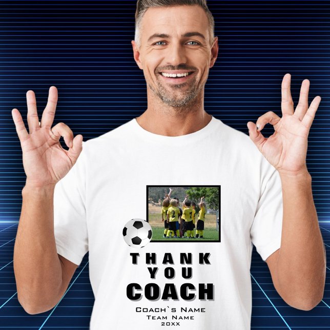 Soccer Thank you Coach Team Photo  T-Shirt (Creator Uploaded)