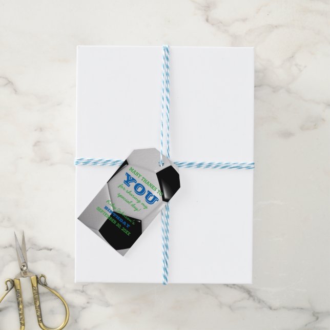 Soccer Thank You Favour Tag (With Twine)