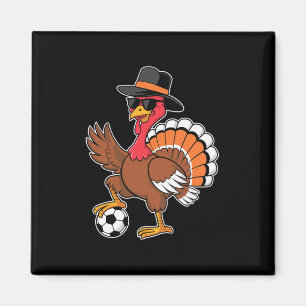 Soccer Thanksgiving Turkey Matching Player Magnet