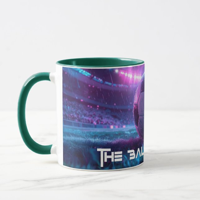 SOCCER - THE BALL IS ROUND - FOOTBALL MUG (Left)