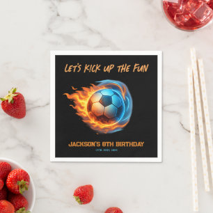 Soccer Theme Birthday Party Athlete Birthday  Napkin
