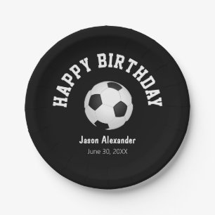 Soccer Theme Birthday Party Paper Plate