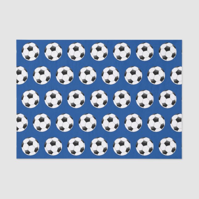 Soccer Theme Gift TissueBlue Tissue Paper (Front)
