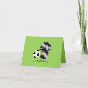 Soccer Theme Party Thank You Card