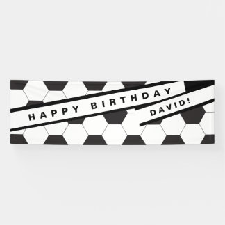 Soccer Themed Birthday Party Banner | Add Name