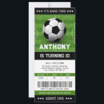 Soccer Ticket Football Ticket Birthday Invitation<br><div class="desc">Soccer Ticket Birthday Invitation,  Football Ticket Invite Template,  Soccer Party Kids, </div>