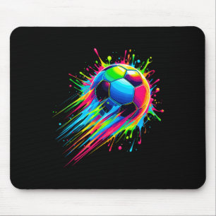 Soccer Tie Dye Colorful Soccer Byll Mouse Pad
