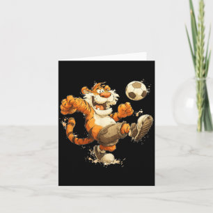 Soccer Tiger Costume for Sport and Ball Lovers Card