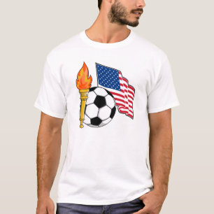 Soccer Torch USA Yello Flag T-Shirt