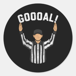 Soccer Touchdown Classic Round Sticker