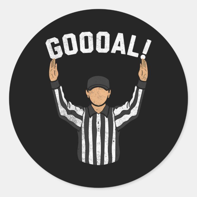 Soccer Touchdown  Classic Round Sticker (Front)