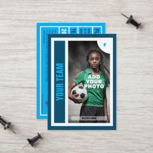 Soccer Trading Card (Ocean Blue)