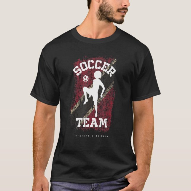 Soccer Trinidad & Tobago Flag Football Womens Socc T-Shirt (Front)