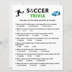 Soccer Trivia Game