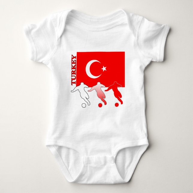 Soccer Turkey Light T-shirt Baby Bodysuit (Front)