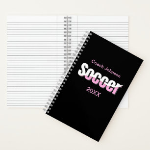 Soccer Typography Modern Art Abstract Swish Notebook
