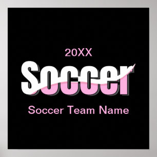 Soccer Typography Modern Art Abstract Swish Poster