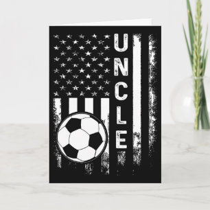 Soccer Uncle American Flag Vintage Christmas Xmas  Card
