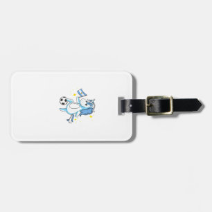 Soccer Unicorn Argentina Jersey Design Argentinian Luggage Tag
