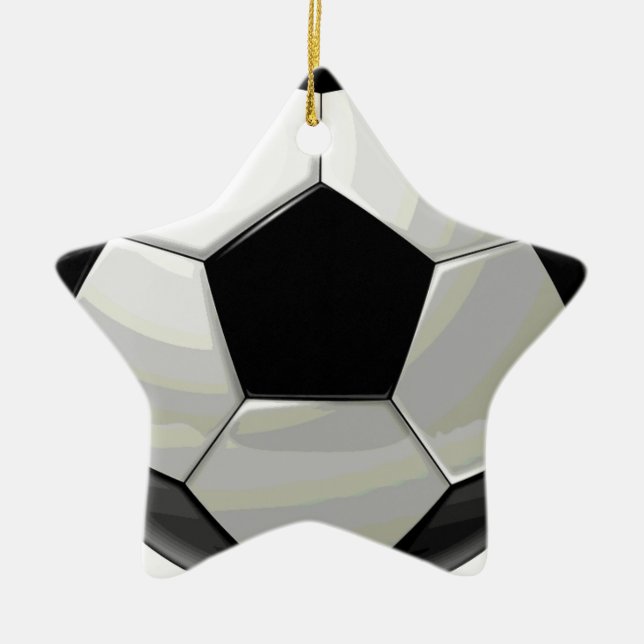 Soccer Unique Artwork Ceramic Ornament (Front)